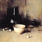 Emil Carlsen Still Life with Self Portrait Reflection painting